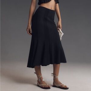 NWT Anthropologie Fluted Knit Pencil Midi Skirt